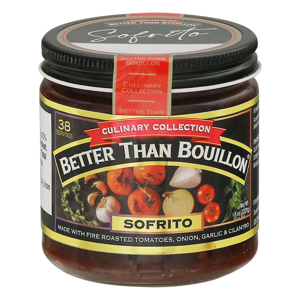 Better Than Bouillon frasco sofrito frontal muestra ahorro de tiempo y sabor auténtico