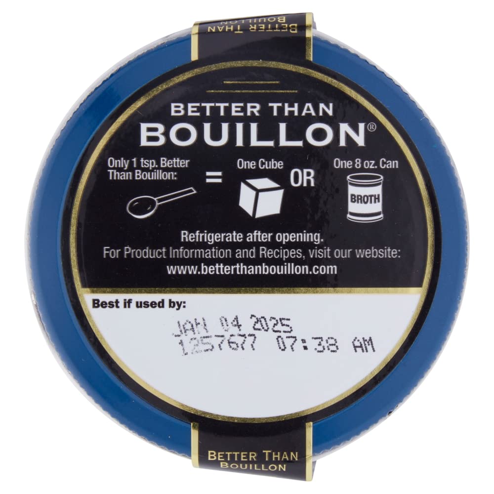 Better Than Bouillon comparación de tamaño del tarro frente a una cuchara grande