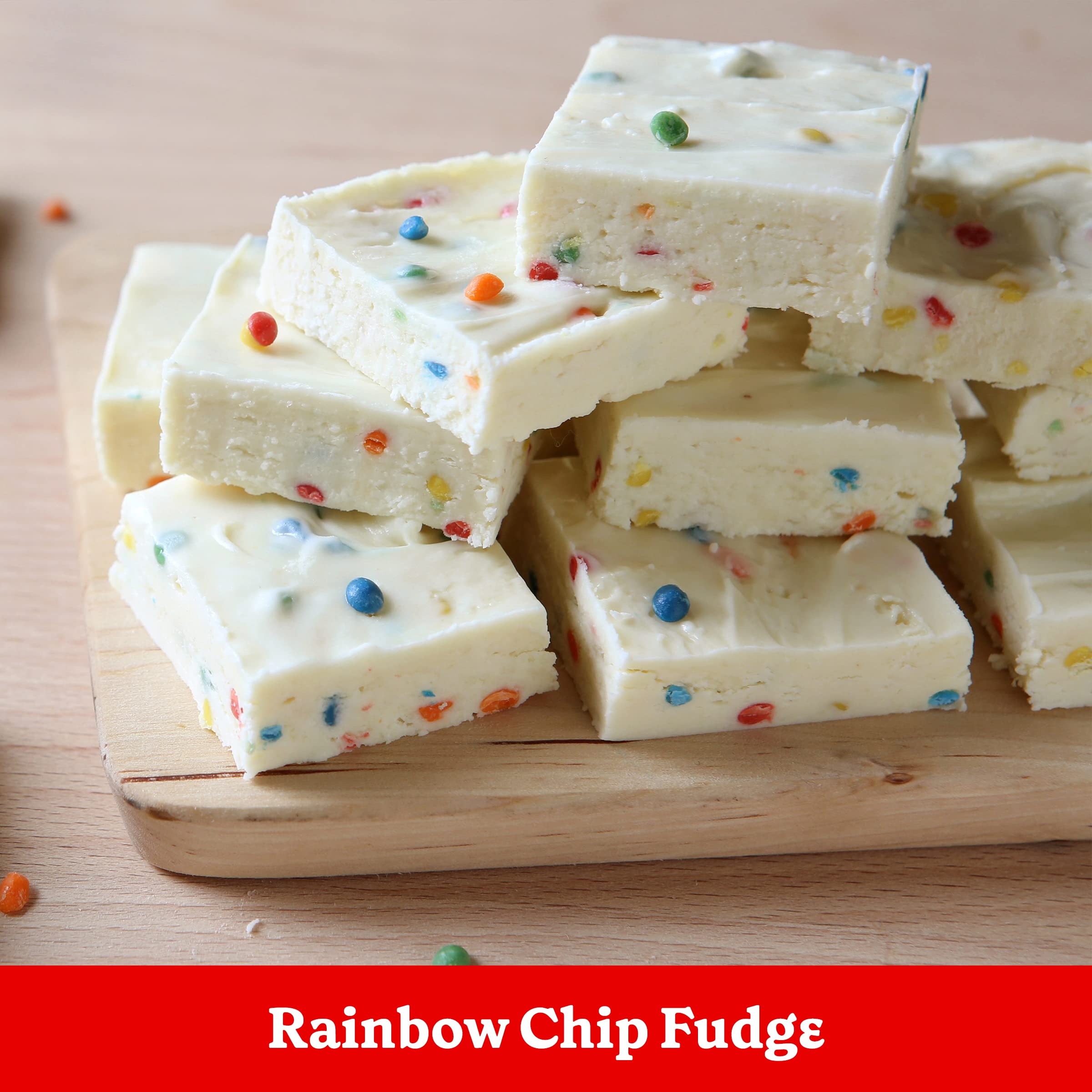 Betty Crocker detalle de chips multicolores integrados, aspecto festivo