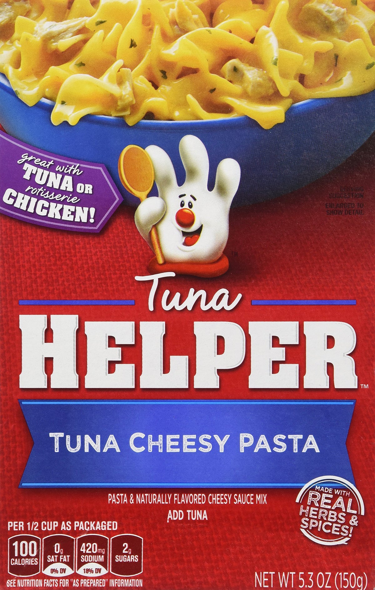 Betty Crocker frente del paquete mostrando el nombre y presentación del producto, facilita elección rápida