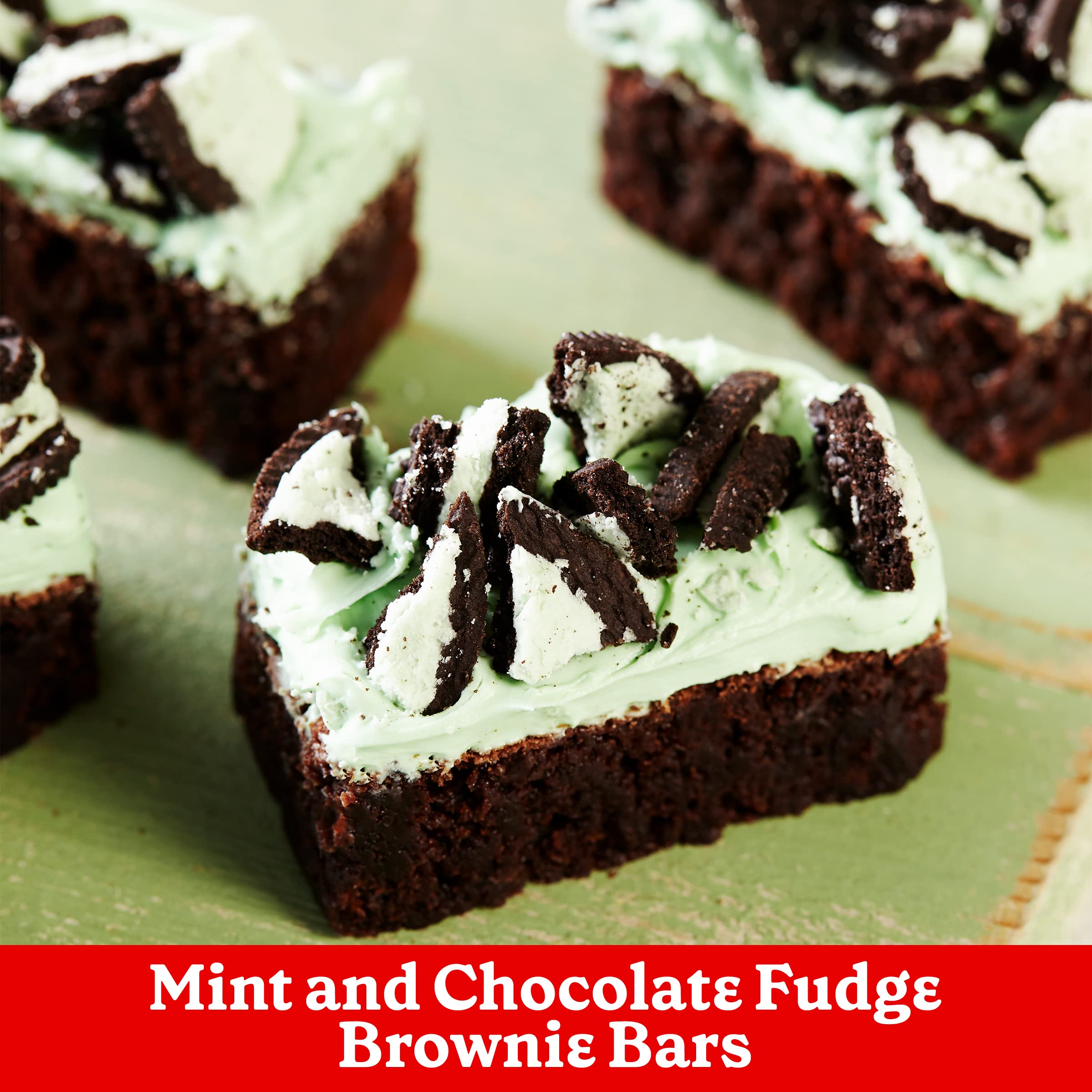 Betty Crocker porción de brownie con tenedor que invita a probar