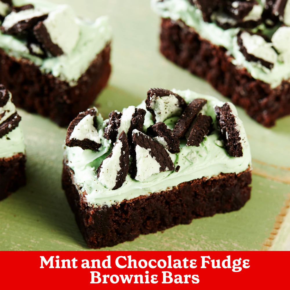 Betty Crocker porción de brownie con tenedor que invita a probar