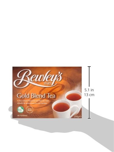 Bewley's etiqueta con origen Dublín e información de mezcla