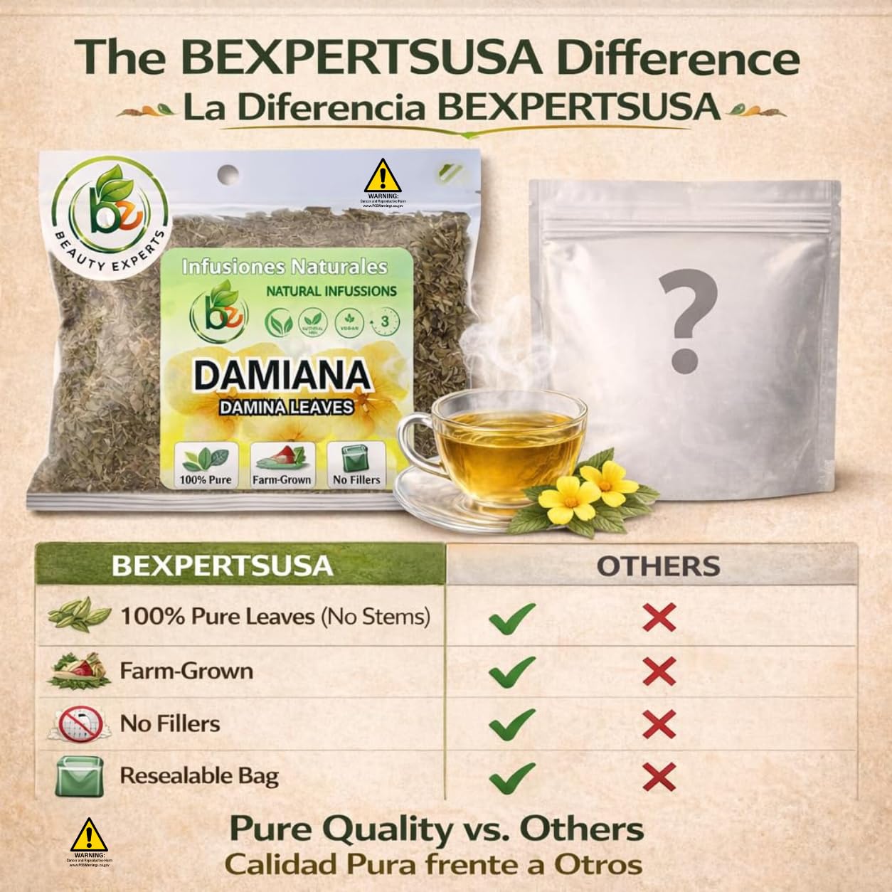 BEXPERTSUSA taza con infusión en acción ofreciendo preparación limpia