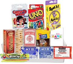 Beyond The Box caja frontal con juegos y snacks listos para regalar