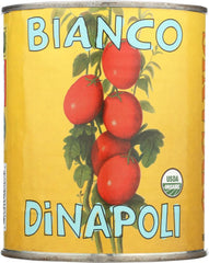 Bianco DiNapoli lata frontal mostrando marca y tamaño, calidad garantizada