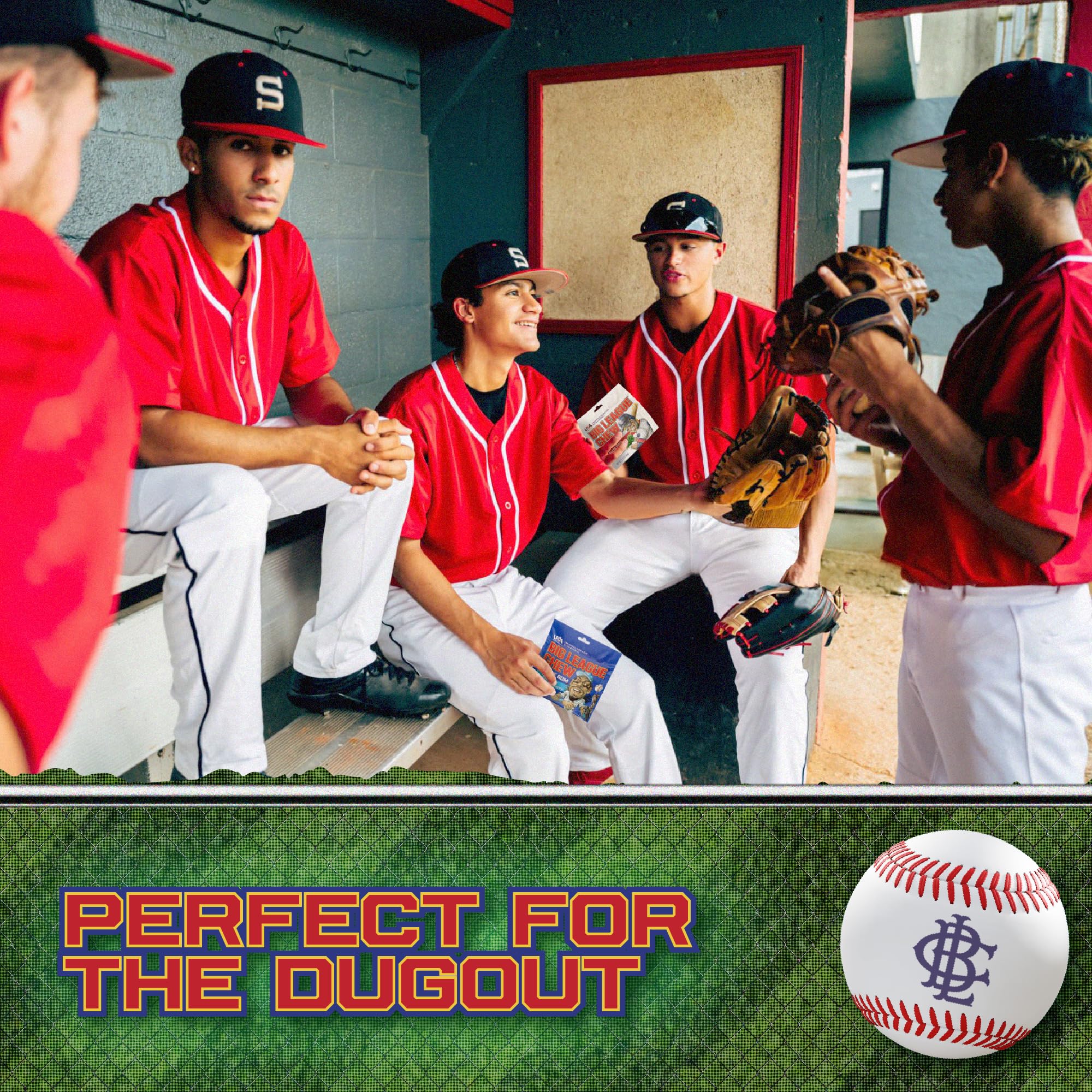 Big League Chew en ambiente deportivo para compartir con equipo y aficionados