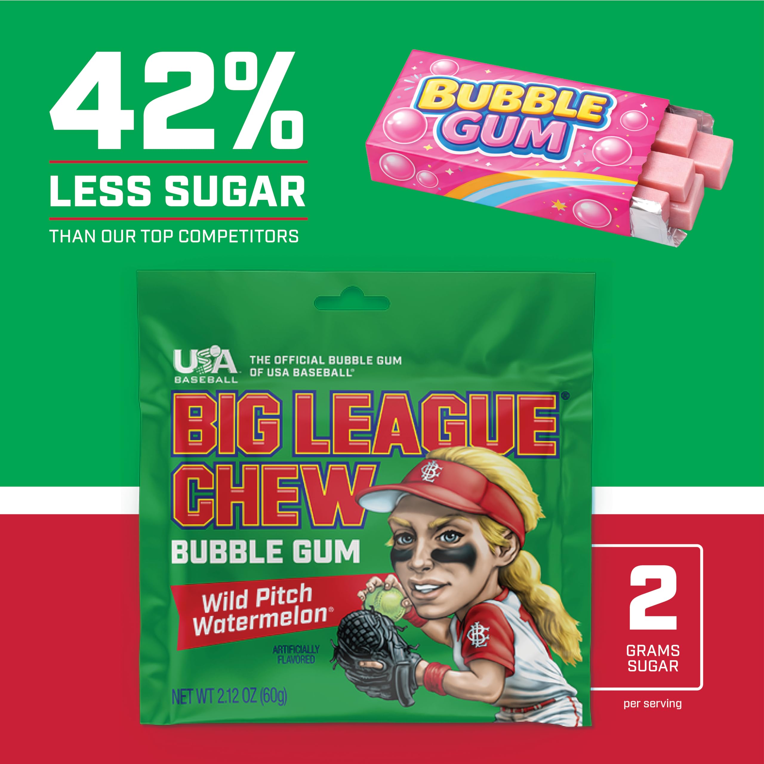 Big League Chew en mesa de fiesta temática de béisbol para eventos y promociones