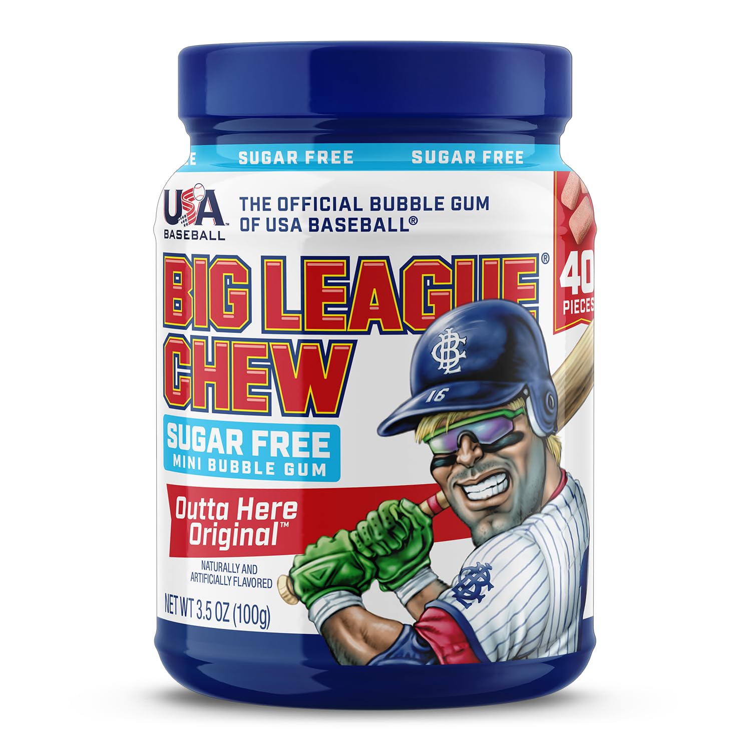 Big League Chew detalle de textura del chicle que muestra suavidad y elasticidad