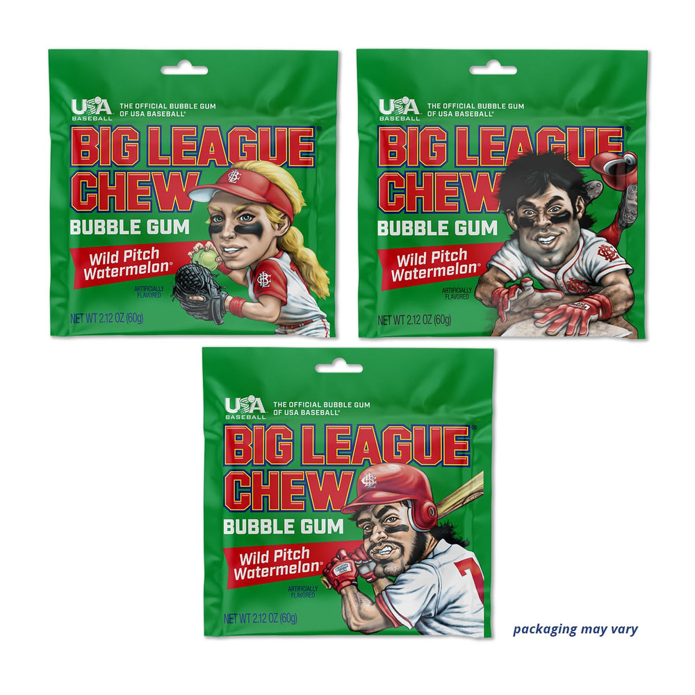 Big League Chew etiqueta nutricional legible para información clara del producto