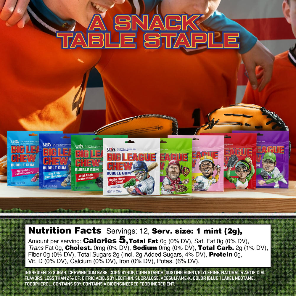 Big League Chew sobres individuales dispersos listos para repartir en eventos