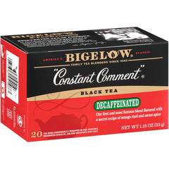 Bigelow Constant Comment frente del empaque mostrando el pack y sabor