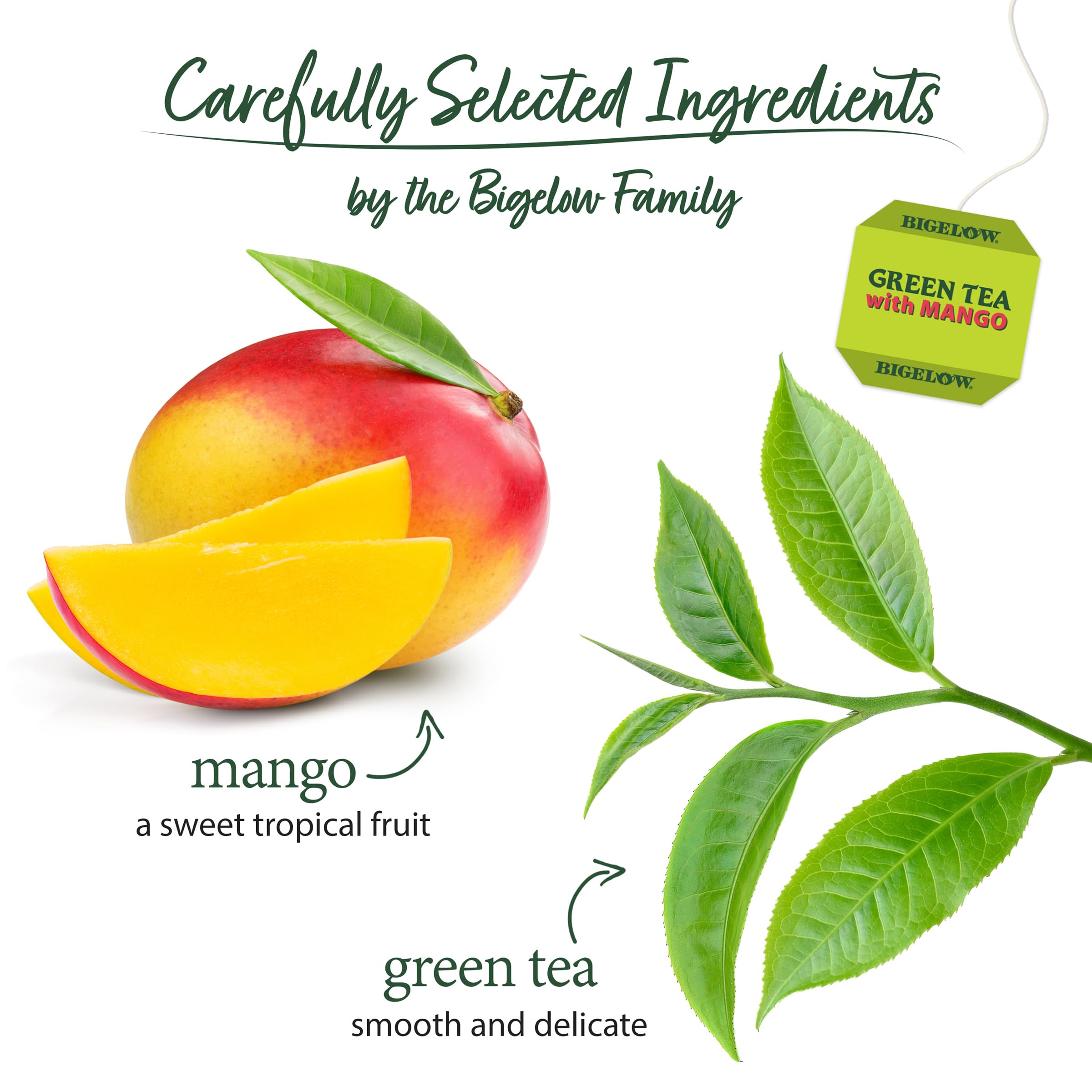 Bigelow Tea sobres individuales de aluminio protegiendo frescura