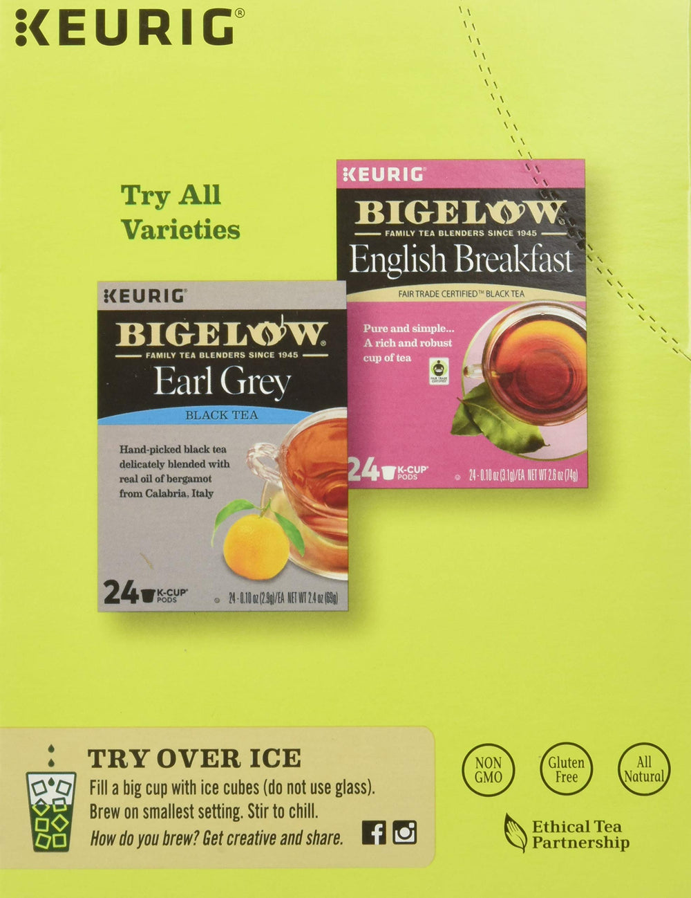 Taza servida con Bigelow Green Tea K-Cup demostrando color claro y sabor delicado