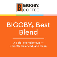 BIGGBY textura de molienda media a fina para visualizar consistencia y control