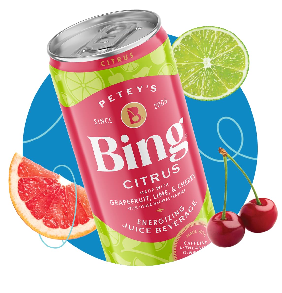 Bing vertiendo en vaso ilustrando color y burbujeo apetecible