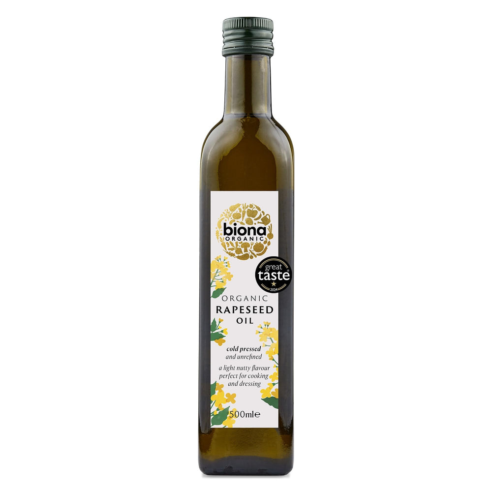Biona botella de 500 ml vista frontal, envase ecológico y uso versátil