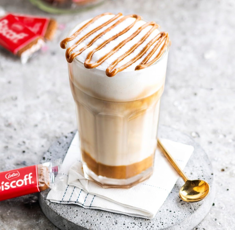 Biscoff topping en postre que realza presentación y sabor