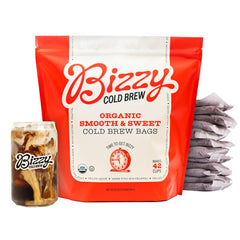 Bizzy frente del empaque mostrando la marca y conveniencia