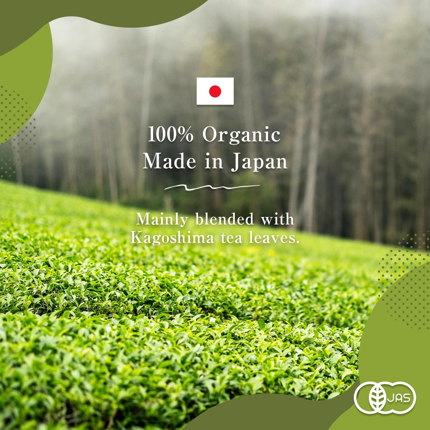 BJDesign HAJIME etiqueta con sello orgánico y origen Kagoshima, confianza