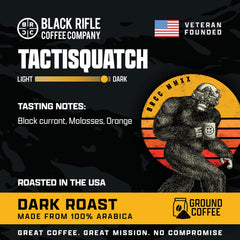 Black Rifle Coffee K-Cup abierta mostrando cápsula y preparación rápida