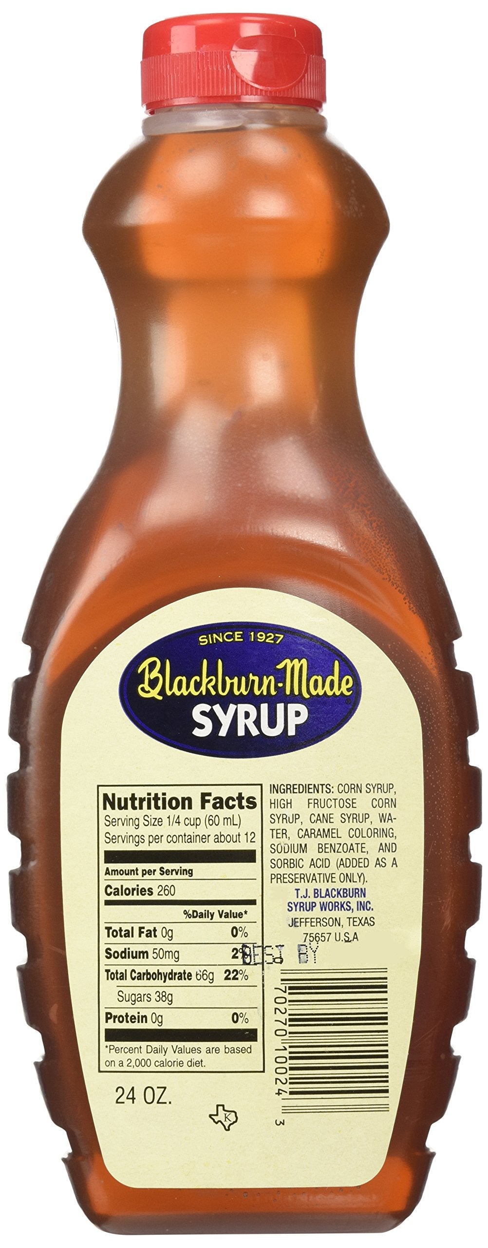 Blackburn's comparación de tamaño con mano, muestra 24 fl oz por botella práctico