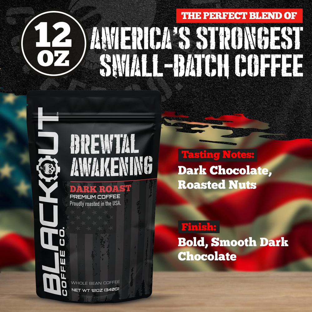 Blackout Coffee granos siendo molidos para un café más aromático y fresco