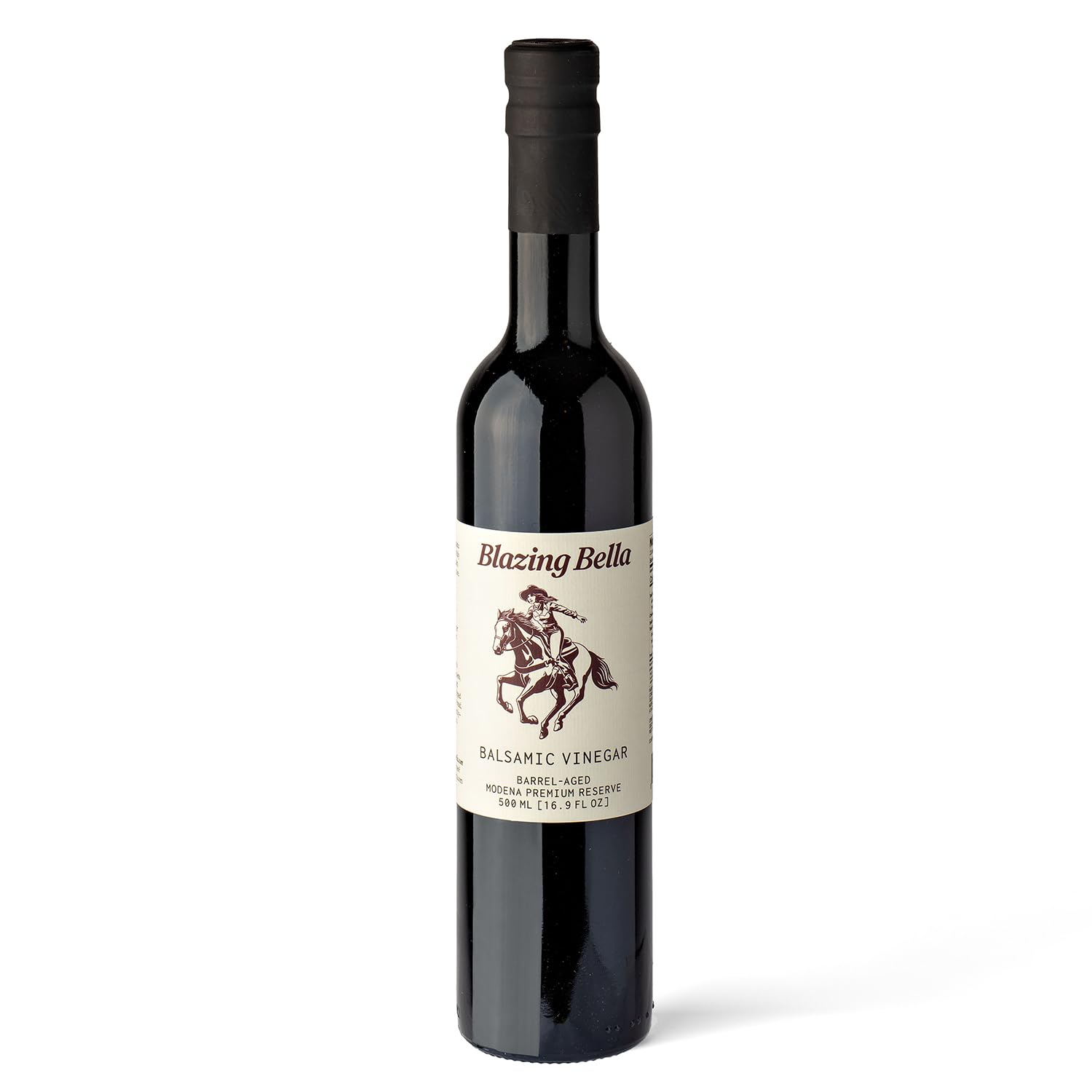 Blazing Bella botella frontal mostrando apariencia elegante y sabor consistente
