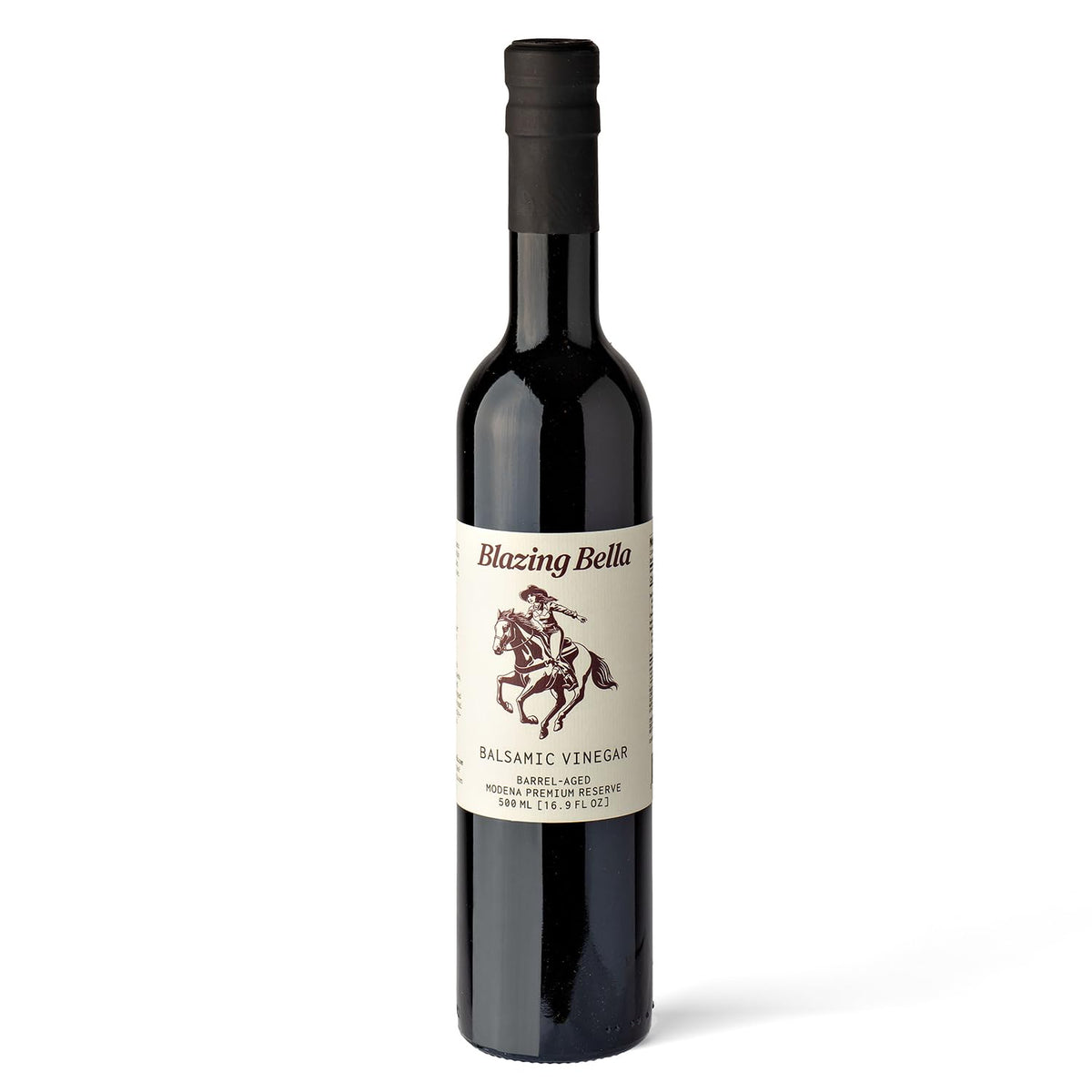 Blazing Bella botella frontal mostrando apariencia elegante y sabor consistente