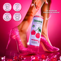 Bloom Nutrition primeros planos de ingredientes como lichia y extracto de café
