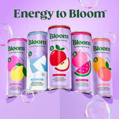 Bloom Nutrition lata Peach Mango junto a equipo de entrenamiento para energía