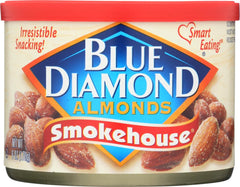 Blue Diamond frontal del paquete mostrando tamaño y diseño, conveniencia para llevar