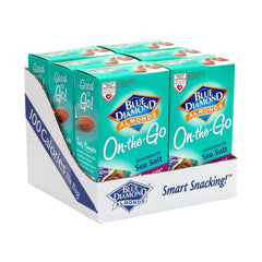 Blue Diamond empaque frontal mostrando cajas y marca, conveniencia inmediata