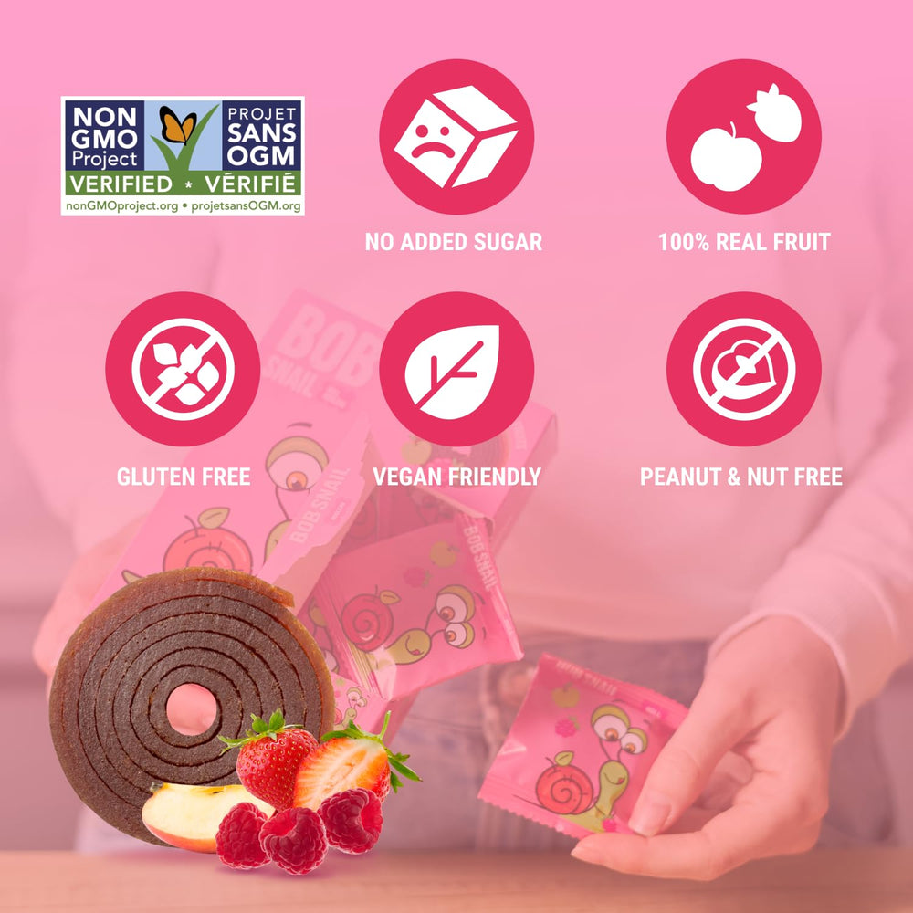 Bob Snail rollito junto a frutos secos como alternativa saludable