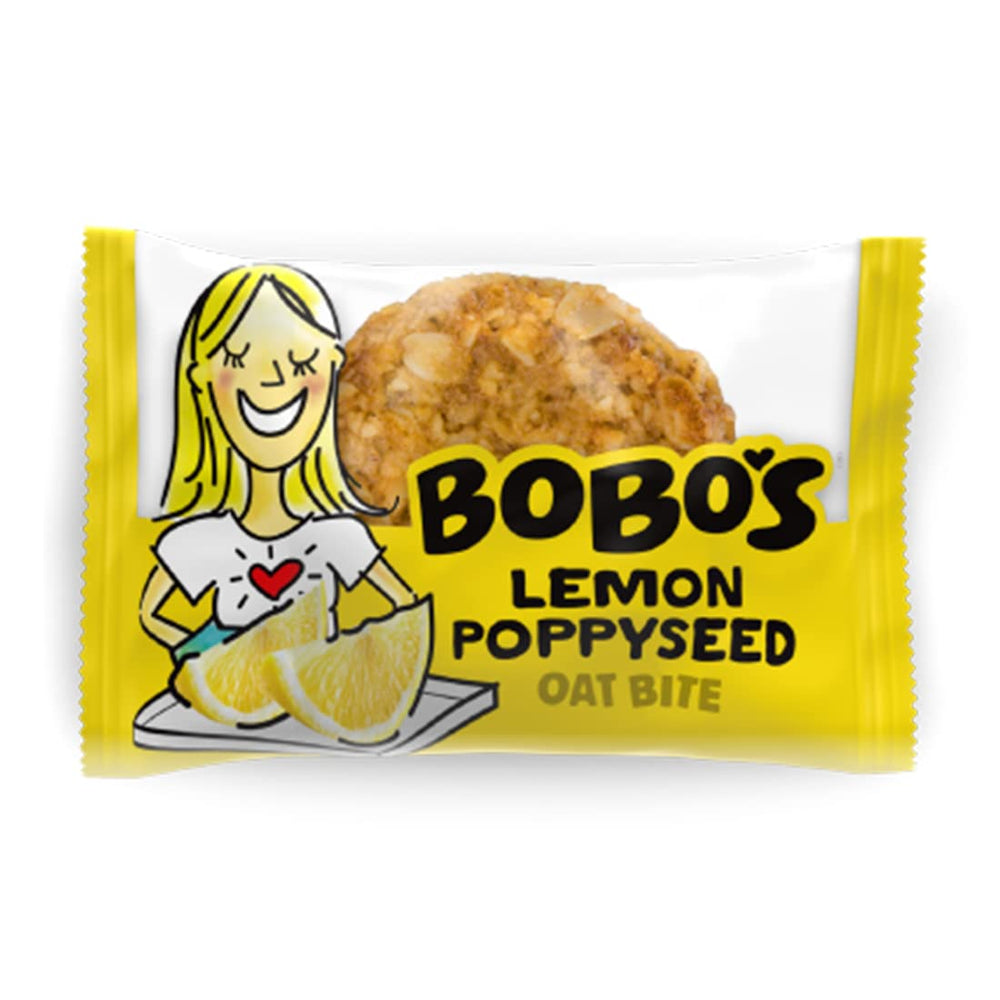 Bobo's bocado en mano listo para comer, ofrece conveniencia portable