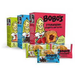 Bobo's empaque frontal mostrando 30 bocados listo para llevar
