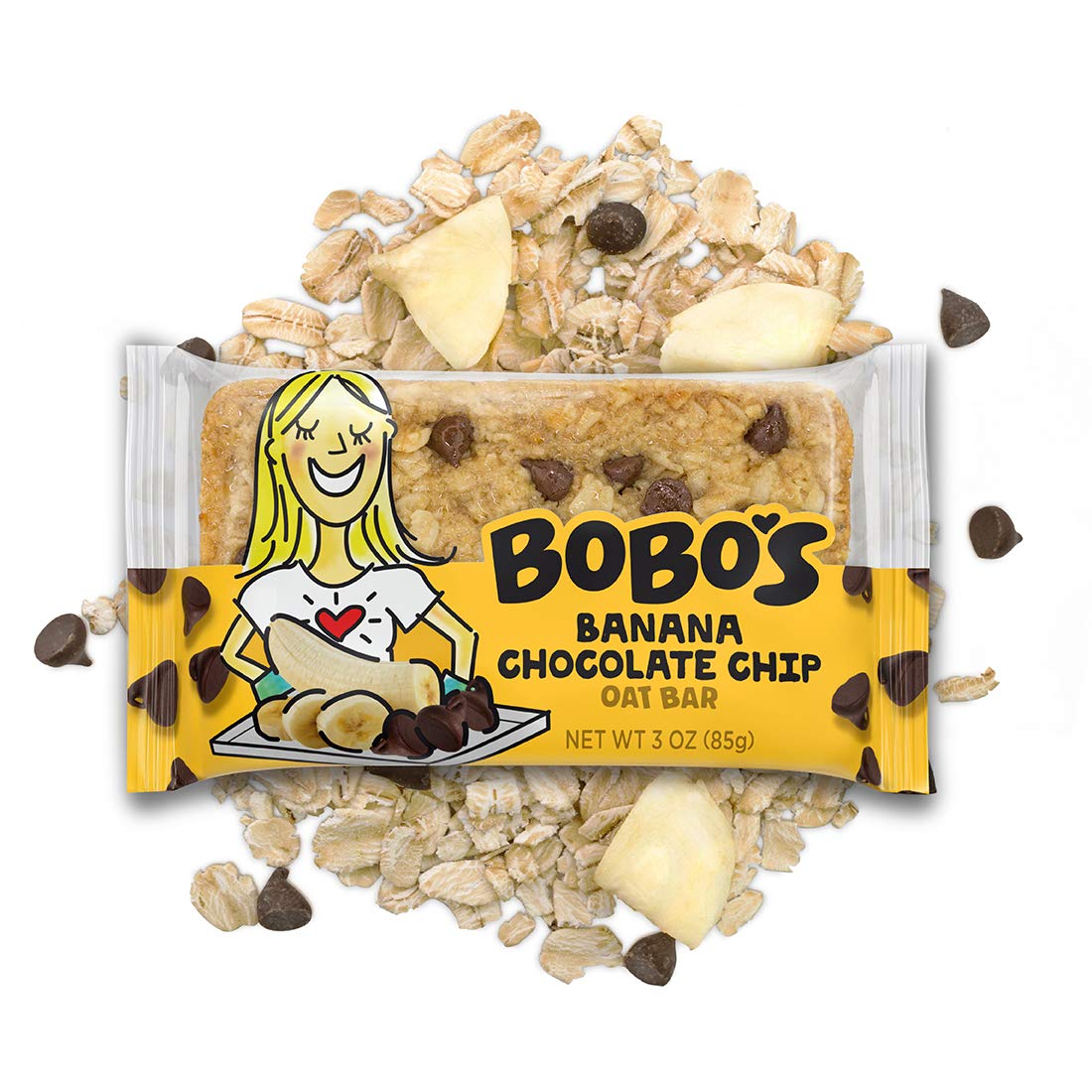 Bobo's barrita junto a un móvil para comparar tamaño y facilidad de transporte