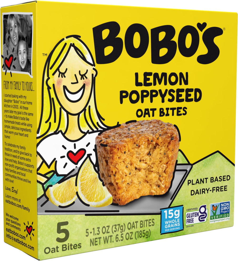 Bobo's etiqueta de ingredientes destaca avena integral y lista corta