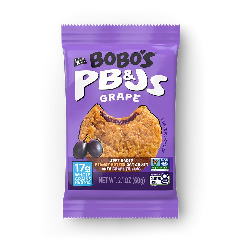 Bobo's empaque frontal de 24 unidades muestra conveniencia y certificación