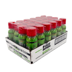 bobs pickle pops detalle de botella con etiqueta clara y fácil apertura