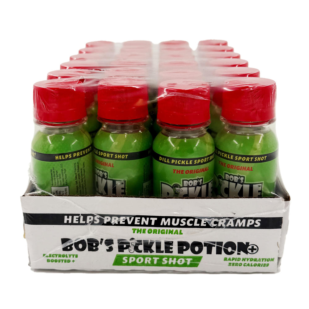 bobs pickle pops frente del pack de 24 con beneficio hidratación rápida