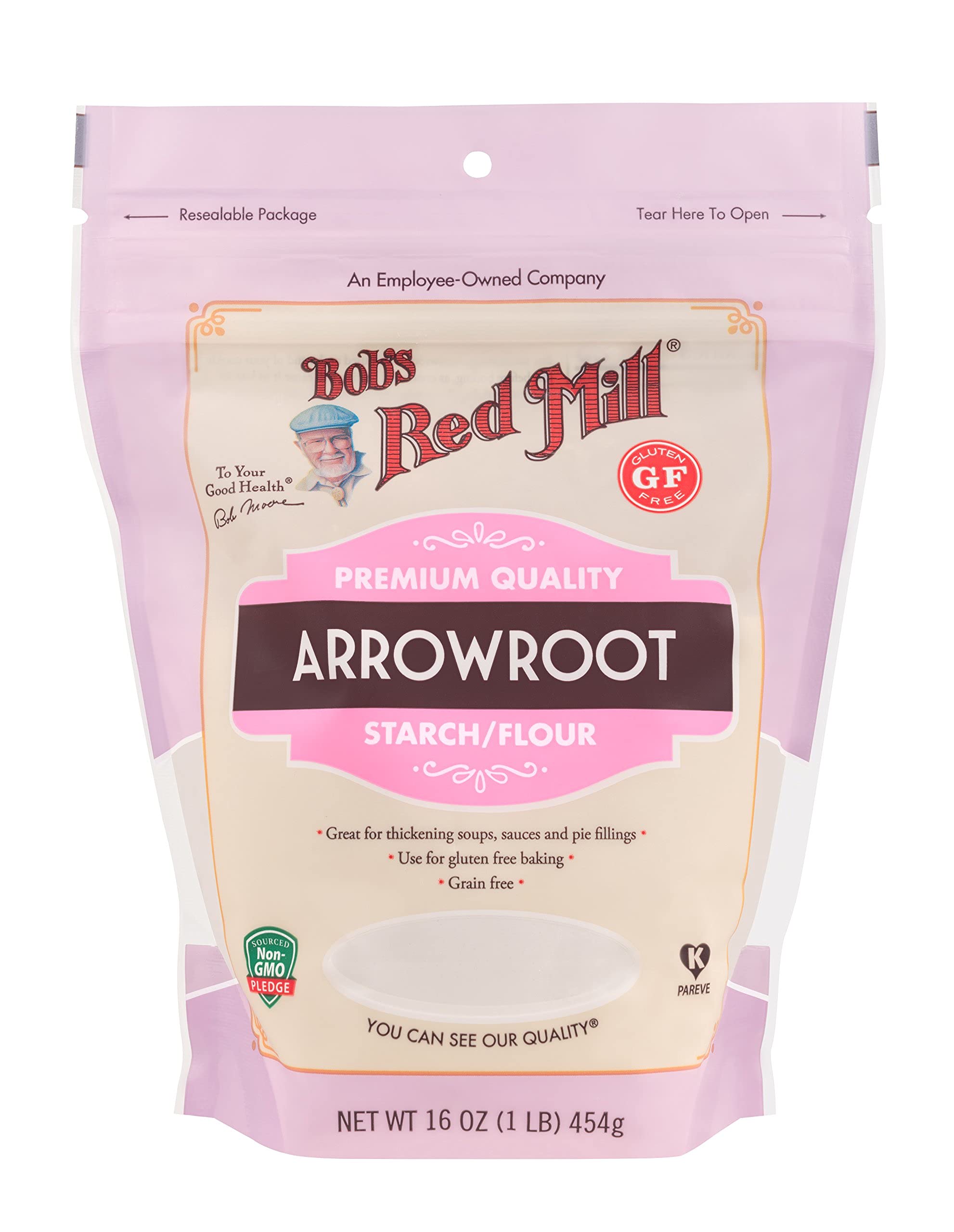 Bob's Red Mill textura fina del almidón, fácil disolución y mezcla uniforme