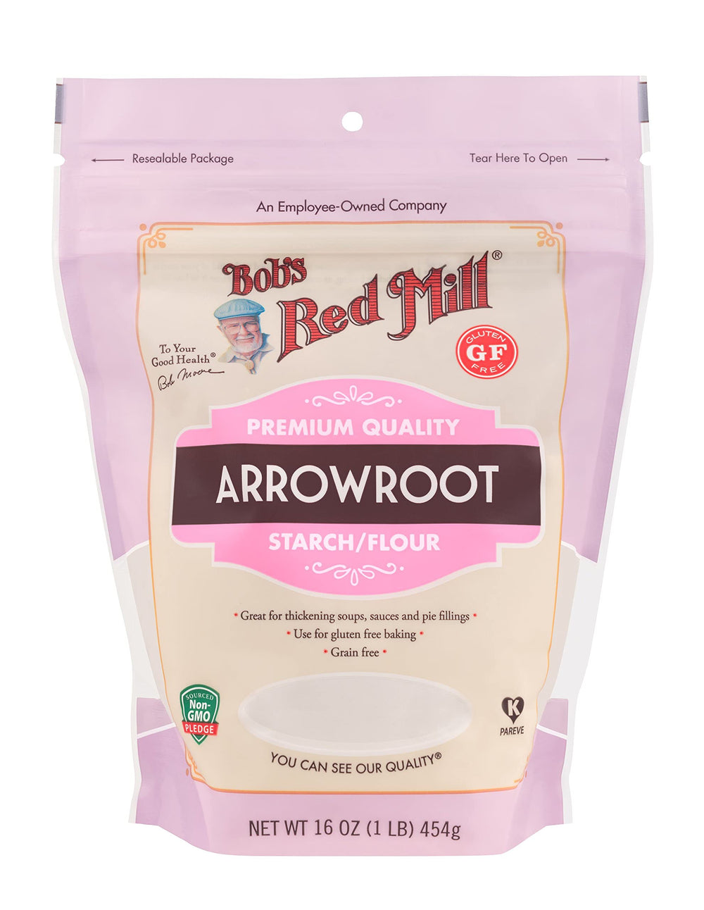 Bob's Red Mill textura fina del almidón, fácil disolución y mezcla uniforme
