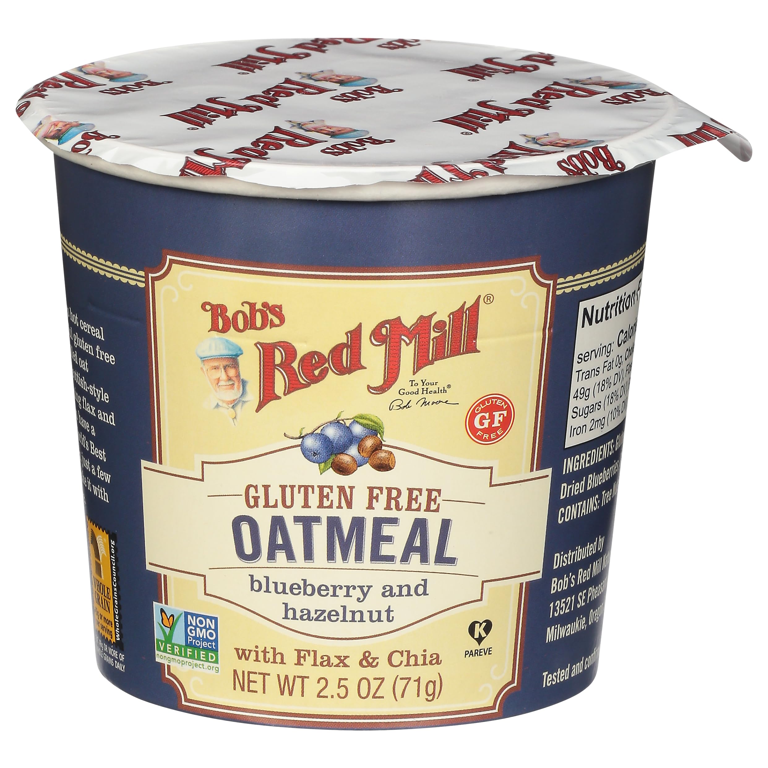 Bob's Red Mill arándanos reales secos como ingrediente visible y sabroso