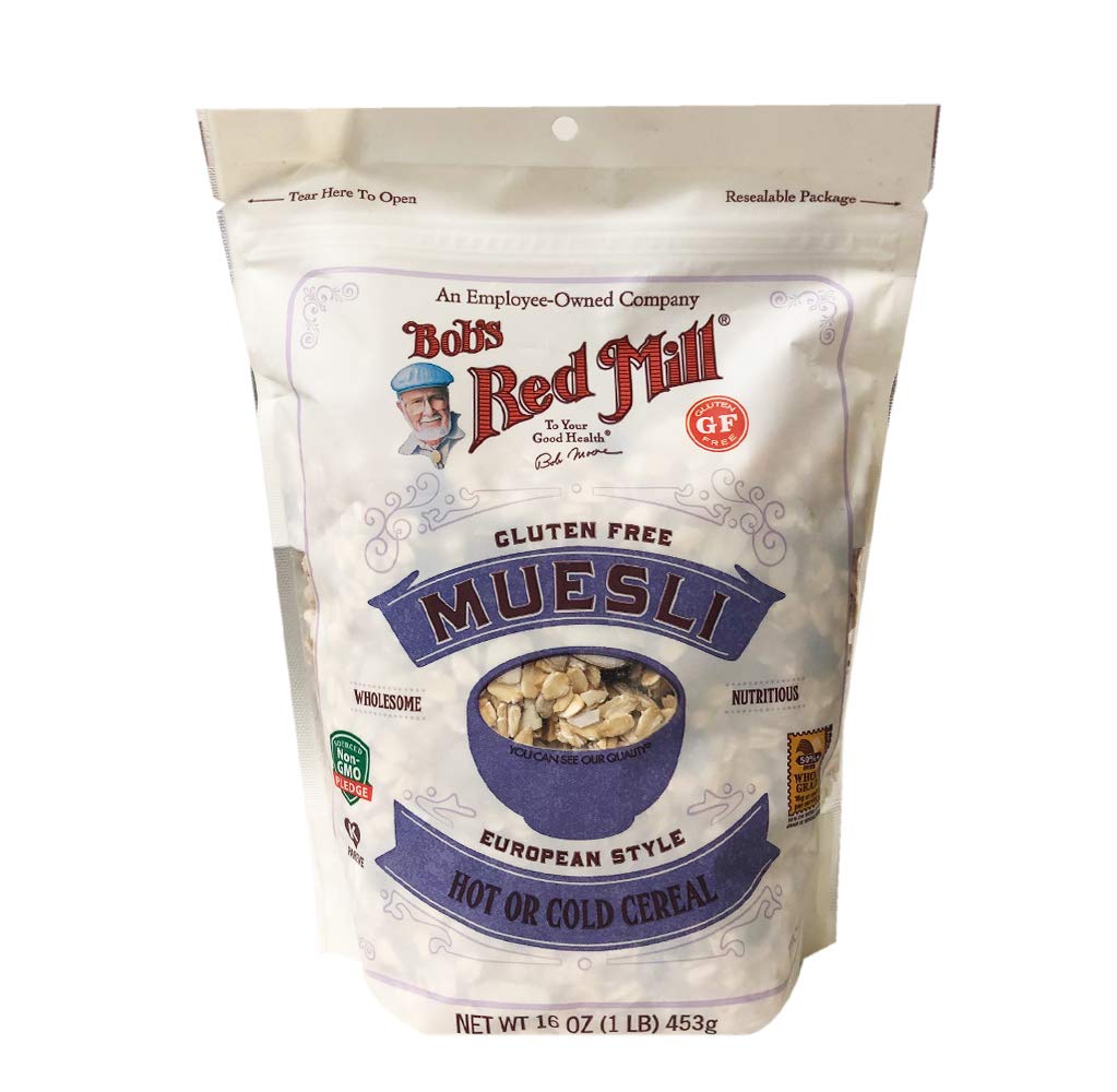 Bob's Red Mill empaque frontal mostrando ingredientes naturales y lista para desayuno