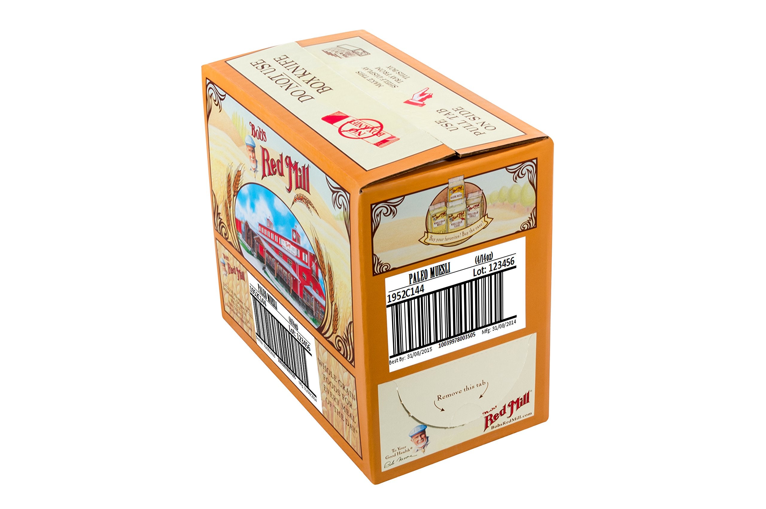 Bob's Red Mill paquete junto a una regla para ver tamaño y porción en despensa