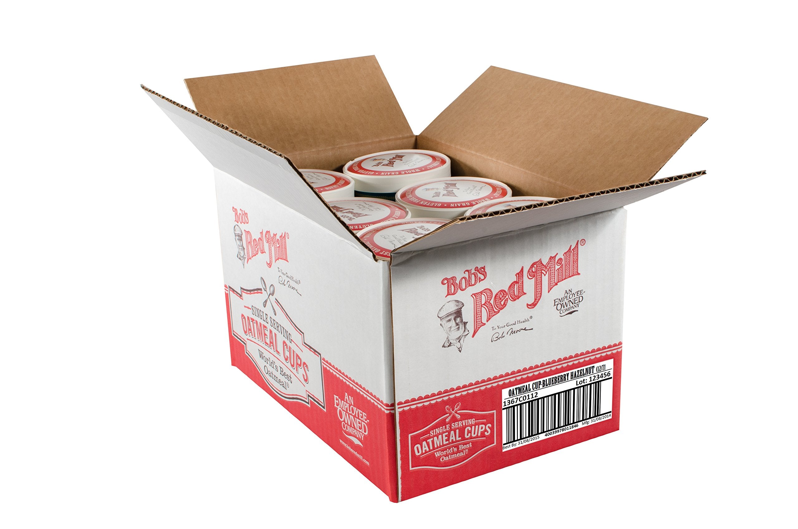 Bob's Red Mill comparación de tamaño de la taza para control de porción