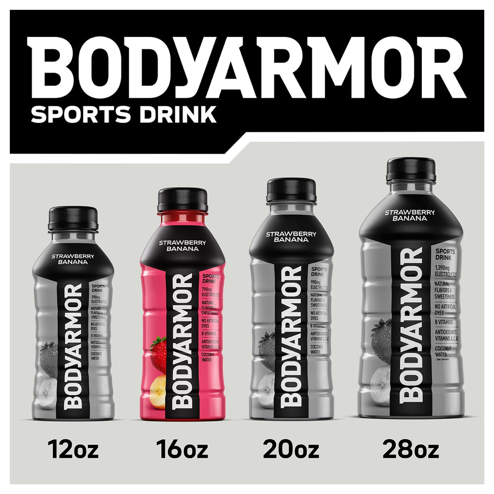 BODYARMOR vaso con bebida y hielo sugiriendo consumo frío y recuperación
