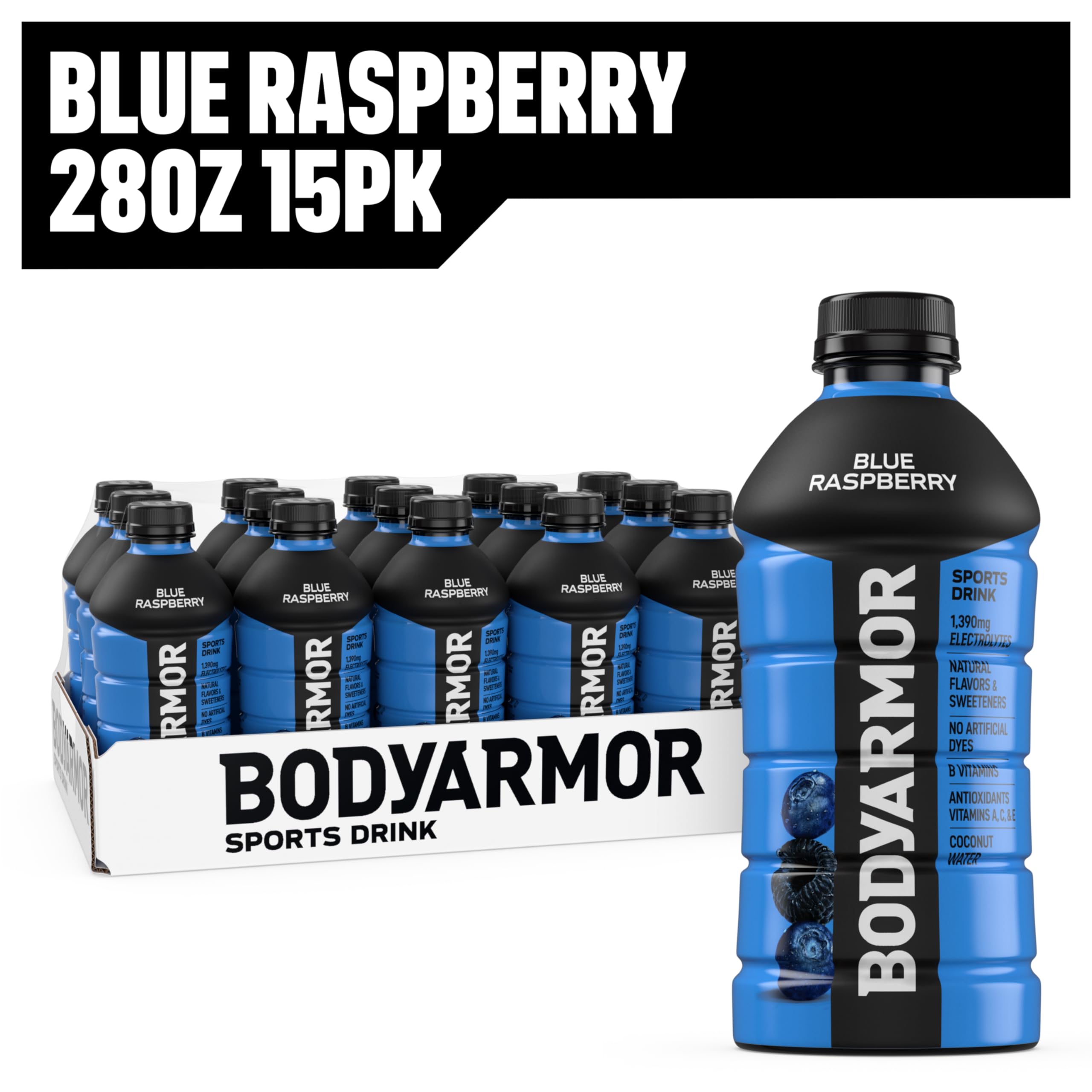 BODYARMOR deportista bebiendo tras entrenamiento para recuperar electrolitos
