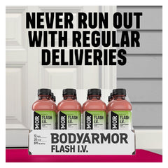 BODYARMOR Flash I.V. atleta bebiendo tras entrenamiento para rápida rehidratación